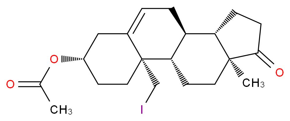 19-Iodo-5-androstene-3β-ol-17-one 3-acetate_分子结构_CAS_82341-96-6)