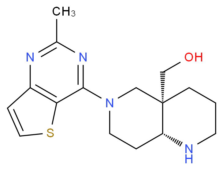 [(4aS*,8aR*)-6-(2-methylthieno[3,2-d]pyrimidin-4-yl)octahydro-1,6-naphthyridin-4a(2H)-yl]methanol_分子结构_CAS_)
