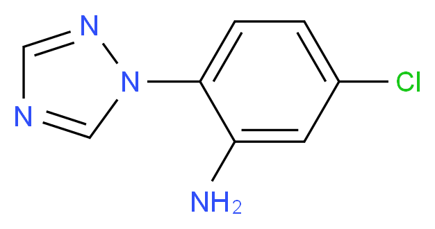 5-chloro-2-(1H-1,2,4-triazol-1-yl)aniline_分子结构_CAS_)