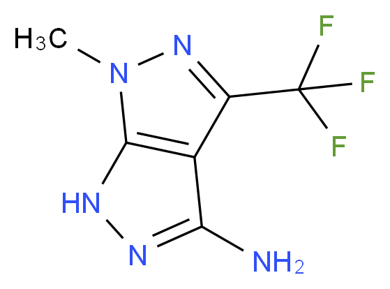 6-Methyl-4-(trifluoromethyl)-1,6-dihydropyrazolo-[3,4-c]pyrazol-3-ylamine_分子结构_CAS_478047-15-3)