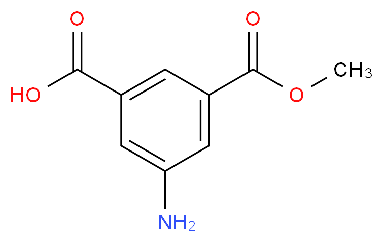 3-Amino-5-(methoxycarbonyl)benzoic acid_分子结构_CAS_28179-47-7)