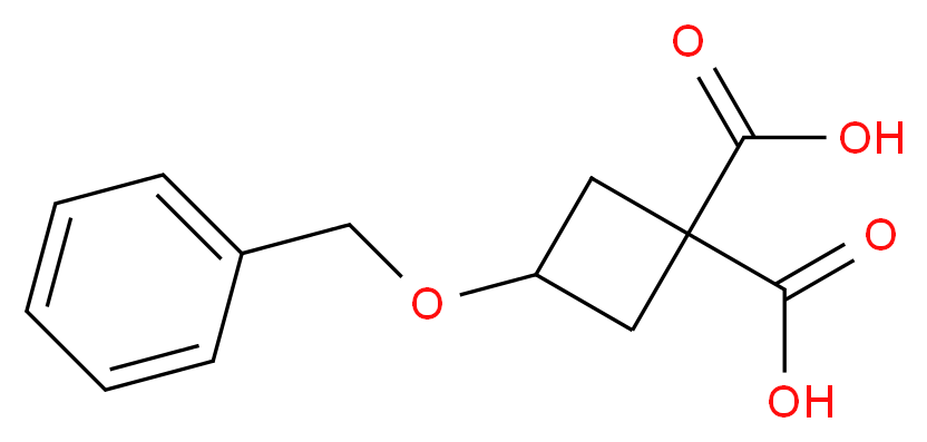 3-Benzyloxycyclobutane-1,1-dicarboxylic acid_分子结构_CAS_84182-46-7)