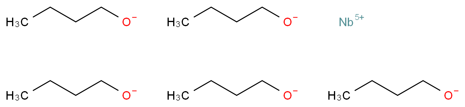 niobium(5+) ion pentakis(butan-1-olate)_分子结构_CAS_51030-47-8