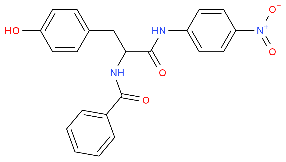 3-(4-hydroxyphenyl)-N-(4-nitrophenyl)-2-(phenylformamido)propanamide_分子结构_CAS_6154-45-6