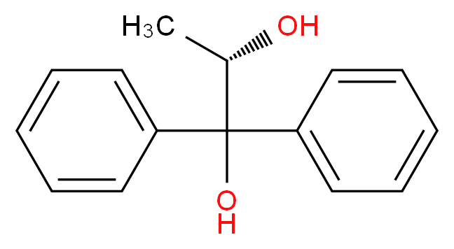 (S)-(-)-1,1-二苯基-1,2-丙二醇_分子结构_CAS_46755-94-6)
