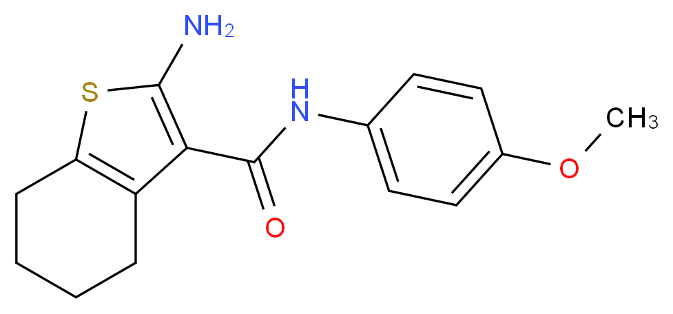 2-amino-N-(4-methoxyphenyl)-4,5,6,7-tetrahydro-1-benzothiophene-3-carboxamide_分子结构_CAS_83822-33-7