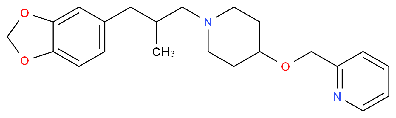 2-[({1-[3-(1,3-benzodioxol-5-yl)-2-methylpropyl]piperidin-4-yl}oxy)methyl]pyridine_分子结构_CAS_)