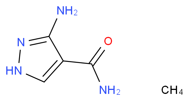 3-amino-1H-pyrazole-4-carboxamide; methane_分子结构_CAS_27511-79-1