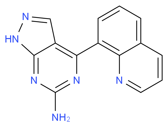4-quinolin-8-yl-1H-pyrazolo[3,4-d]pyrimidin-6-amine_分子结构_CAS_)