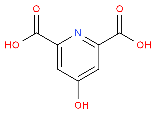 4-hydroxypyridine-2,6-dicarboxylic acid_分子结构_CAS_138-60-3