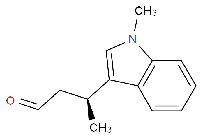 (3S)-(+)-3-(1-甲基-1H-吲哚-3-基)-1-丁醛_分子结构_CAS_406920-65-8)