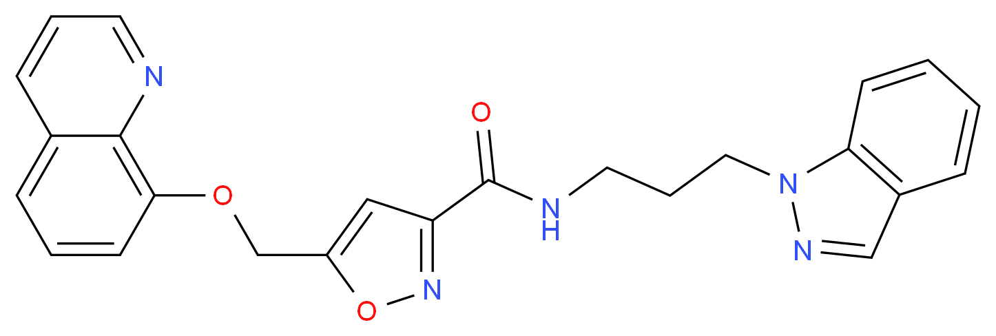 N-[3-(1H-indazol-1-yl)propyl]-5-[(8-quinolinyloxy)methyl]-3-isoxazolecarboxamide_分子结构_CAS_)