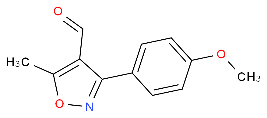 3-(4-methoxyphenyl)-5-methyl-1,2-oxazole-4-carbaldehyde_分子结构_CAS_273223-12-4