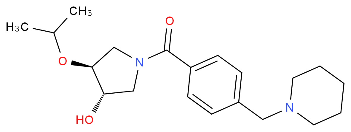 (3S*,4S*)-4-isopropoxy-1-[4-(1-piperidinylmethyl)benzoyl]-3-pyrrolidinol_分子结构_CAS_)