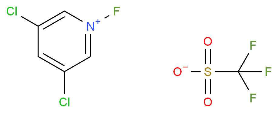 3,5-Dichloro-N-fluoropyridinium trifluoromethanesulphonate_分子结构_CAS_107264-06-2)