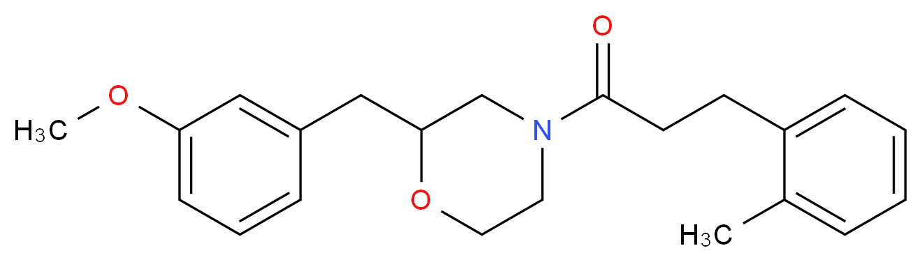 2-(3-methoxybenzyl)-4-[3-(2-methylphenyl)propanoyl]morpholine_分子结构_CAS_)
