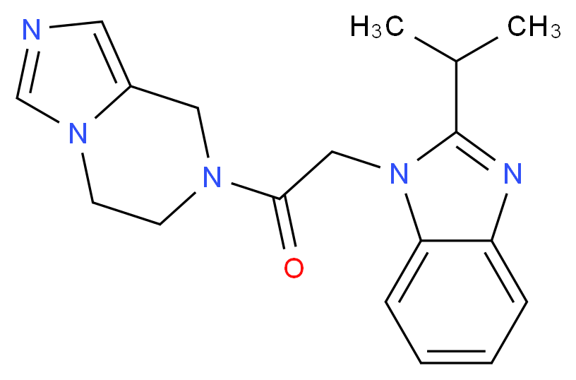 7-[(2-isopropyl-1H-benzimidazol-1-yl)acetyl]-5,6,7,8-tetrahydroimidazo[1,5-a]pyrazine_分子结构_CAS_)