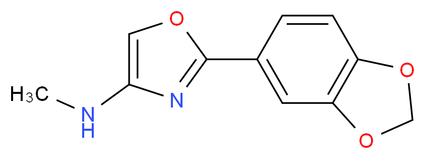 2-(2H-1,3-benzodioxol-5-yl)-N-methyl-1,3-oxazol-4-amine_分子结构_CAS_885273-48-3