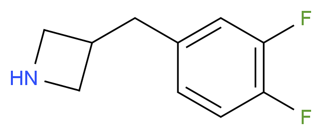 3-[(3,4-Difluorophenyl)methyl]azetidine_分子结构_CAS_937609-49-9)