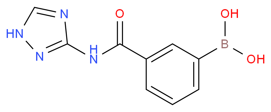 3-(1H-1,2,4-三唑-3-基氨甲酰基)苯硼酸_分子结构_CAS_871333-05-0)