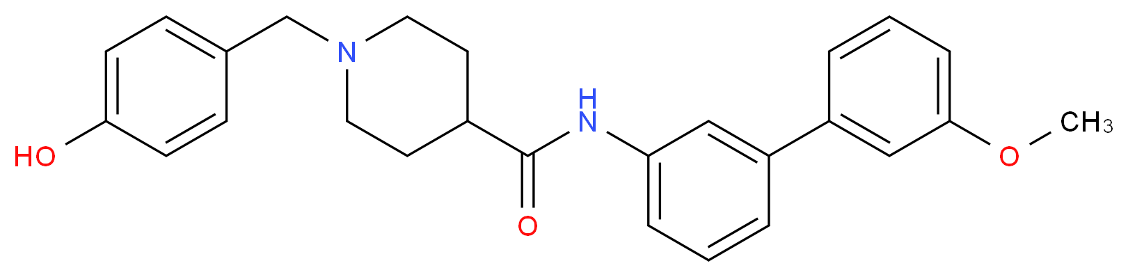1-(4-hydroxybenzyl)-N-(3'-methoxy-3-biphenylyl)-4-piperidinecarboxamide_分子结构_CAS_)