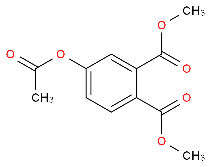 1,2-dimethyl 4-(acetyloxy)benzene-1,2-dicarboxylate_分子结构_CAS_2459-10-1