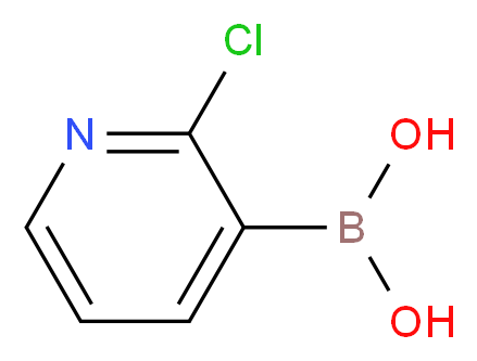 2-Chloro-3-pyridylboronic acid_分子结构_CAS_381248-04-0)