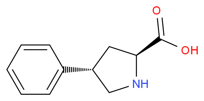 (2S,4S)-4-Phenylpyrrolidine-2-carboxylic acid_分子结构_CAS_96314-26-0)