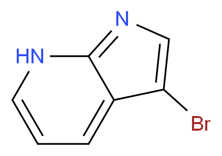 3-bromo-7H-pyrrolo[2,3-b]pyridine_分子结构_CAS_74420-15-8