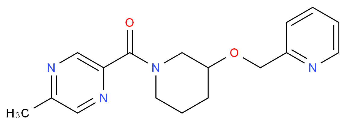 2-methyl-5-{[3-(2-pyridinylmethoxy)-1-piperidinyl]carbonyl}pyrazine_分子结构_CAS_)