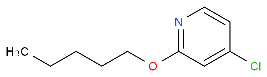 4-chloro-2-(pentyloxy)pyridine_分子结构_CAS_1346809-67-3