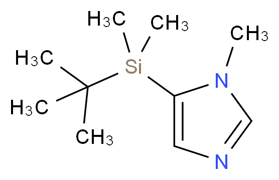 5-(叔丁基二甲基甲硅烷基)-1-甲基-1H-咪唑_分子结构_CAS_152120-66-6)