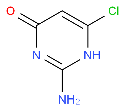 2-amino-6-chloro-1,4-dihydropyrimidin-4-one_分子结构_CAS_1194-21-4