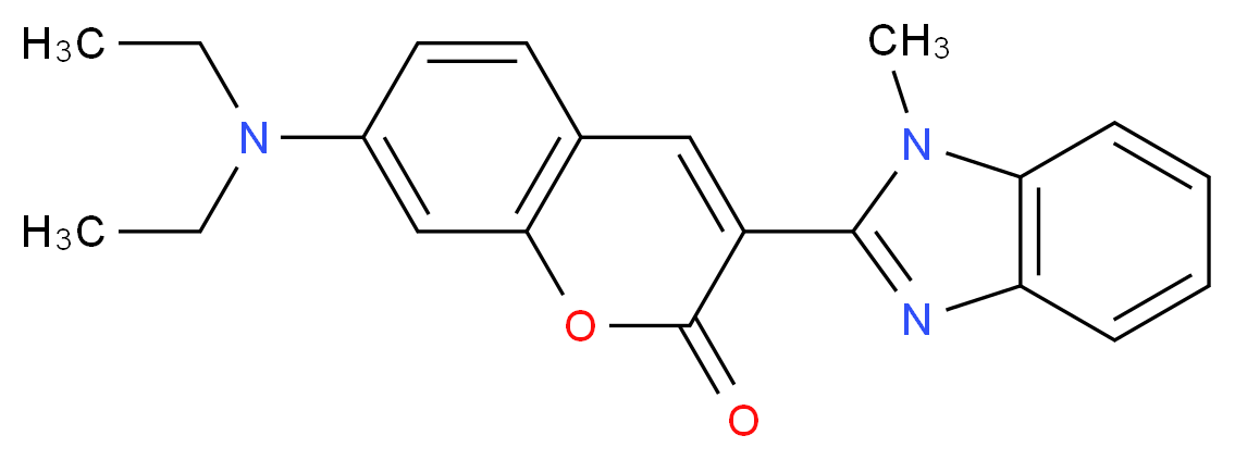 7-diethylamino-3-(1-methyl-2-benzimidazolyl)coumarin_分子结构_CAS_41044-12-6)