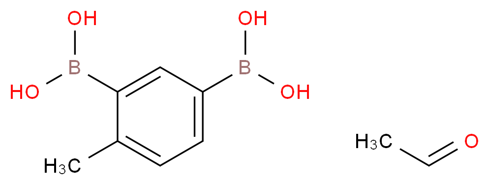 [5-(dihydroxyboranyl)-2-methylphenyl]boronic acid; acetaldehyde_分子结构_CAS_850568-40-0