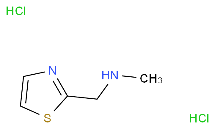 N-Methyl-1-(1,3-thiazol-2-yl)methanamine dihydrochloride_分子结构_CAS_144163-68-8)