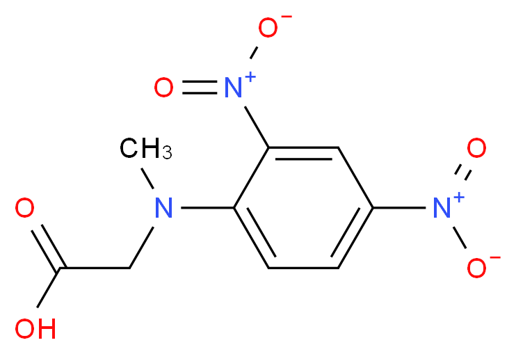 2-[(2,4-dinitrophenyl)(methyl)amino]acetic acid_分子结构_CAS_3129-54-2