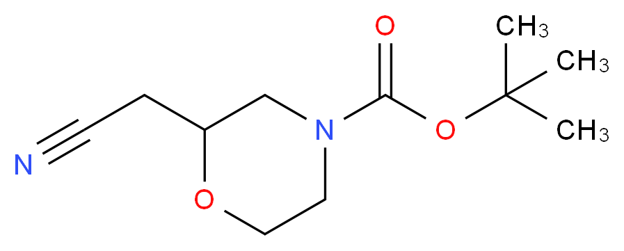 2-CYANOMETHYL-MORPHOLINE-4-CARBOXYLIC ACID TERT-BUTYL ESTER_分子结构_CAS_259180-69-3)