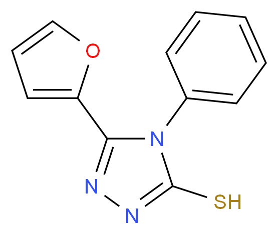 5-Furan-2-yl-4-phenyl-4H-[1,2,4]triazole-3-thiol_分子结构_CAS_27106-16-7)