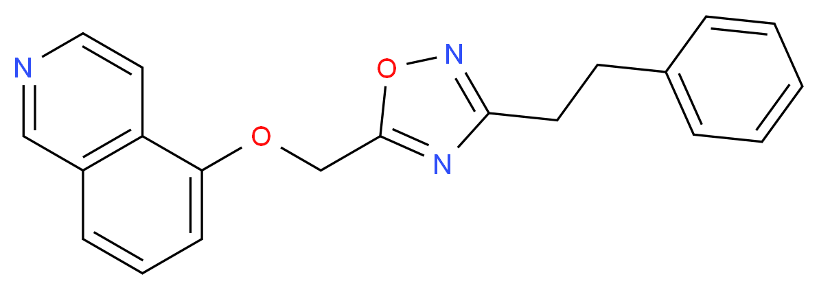 5-{[3-(2-phenylethyl)-1,2,4-oxadiazol-5-yl]methoxy}isoquinoline_分子结构_CAS_)
