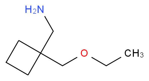 [1-(ethoxymethyl)cyclobutyl]methanamine_分子结构_CAS_1015846-34-0