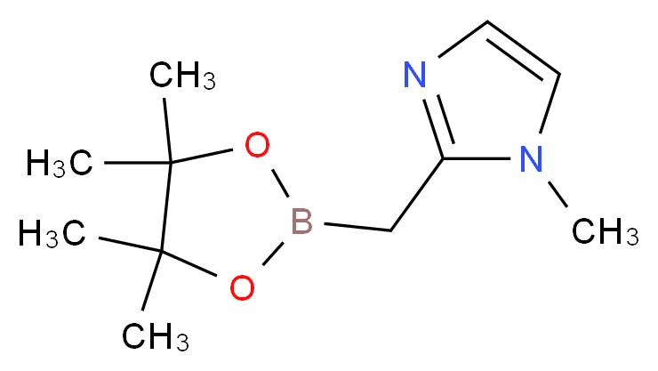2-[(1-METHYLIMIDAZOL-2-YL)METHYL]-4,4,5,5-TETRAMETHYL-[1,3,2]DIOXABOROLANE_分子结构_CAS_)