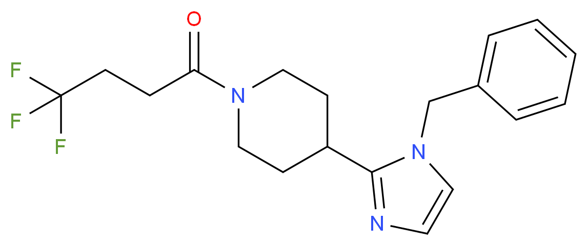4-(1-benzyl-1H-imidazol-2-yl)-1-(4,4,4-trifluorobutanoyl)piperidine_分子结构_CAS_)