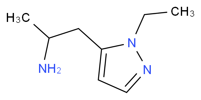 [2-(1-Ethyl-1H-pyrazol-5-yl)-1-methylethyl]amine_分子结构_CAS_)