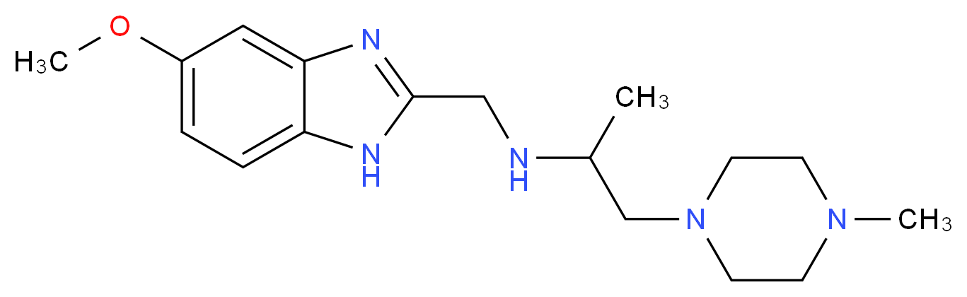 N-[(5-methoxy-1H-benzimidazol-2-yl)methyl]-1-(4-methylpiperazin-1-yl)propan-2-amine_分子结构_CAS_)