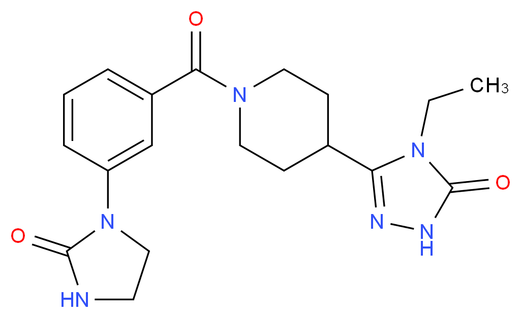 4-ethyl-5-{1-[3-(2-oxoimidazolidin-1-yl)benzoyl]piperidin-4-yl}-2,4-dihydro-3H-1,2,4-triazol-3-one_分子结构_CAS_)
