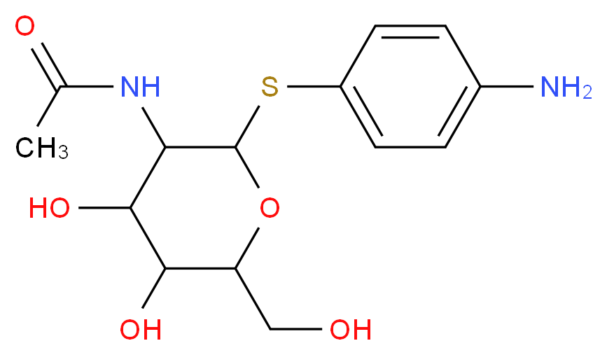 4-Aminophenyl N-acetyl-β-D-thioglucosaminide_分子结构_CAS_52722-51-7)