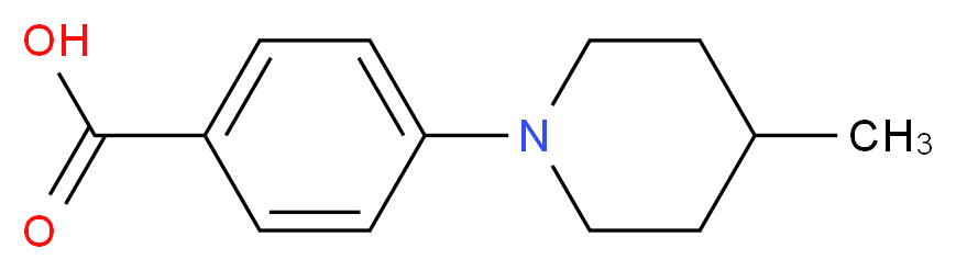 4-(4-Methyl-piperidin-1-yl)-benzoic acid_分子结构_CAS_)