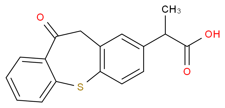 2-(10-Oxo-10,11-dihydrodibenzo[b,f]thiepin-2-yl)propanoic acid_分子结构_CAS_74711-43-6)
