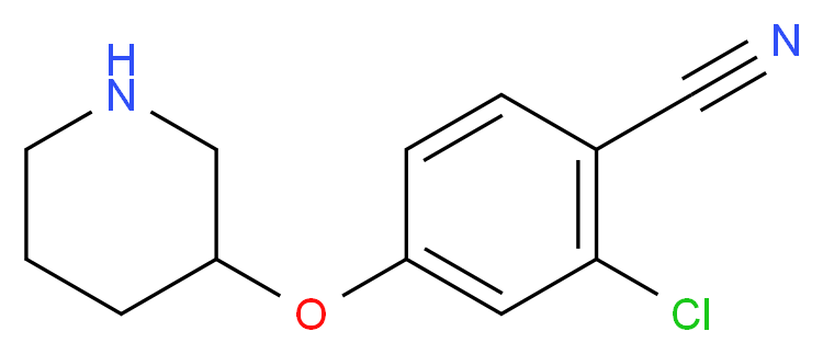 2-chloro-4-(piperidin-3-yloxy)benzonitrile_分子结构_CAS_902836-92-4